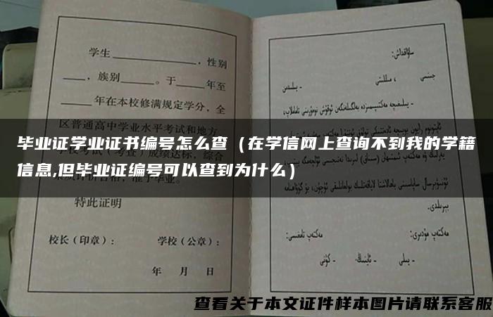 毕业证学业证书编号怎么查（在学信网上查询不到我的学籍信息,但毕业证编号可以查到为什么）