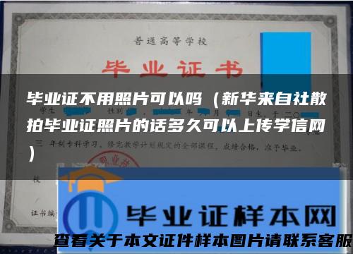 毕业证不用照片可以吗（新华来自社散拍毕业证照片的话多久可以上传学信网）