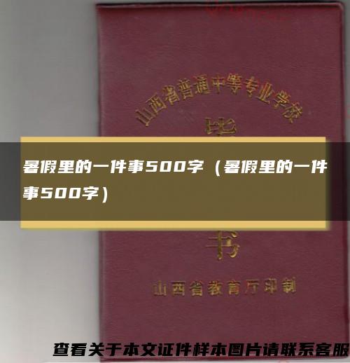 暑假里的一件事500字（暑假里的一件事500字）