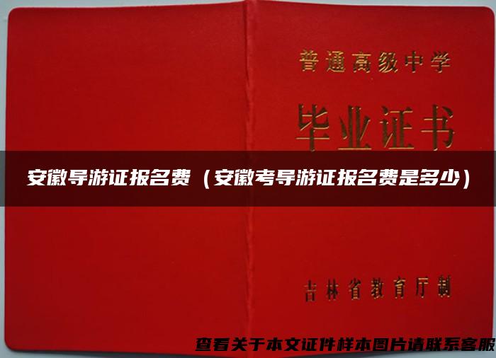 安徽导游证报名费（安徽考导游证报名费是多少）