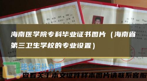 海南医学院专科毕业证书图片（海南省第三卫生学校的专业设置）