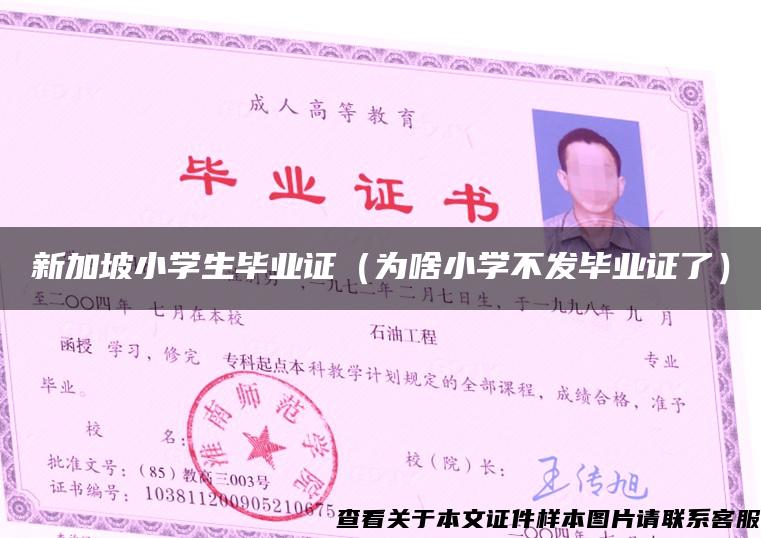 新加坡小学生毕业证（为啥小学不发毕业证了）