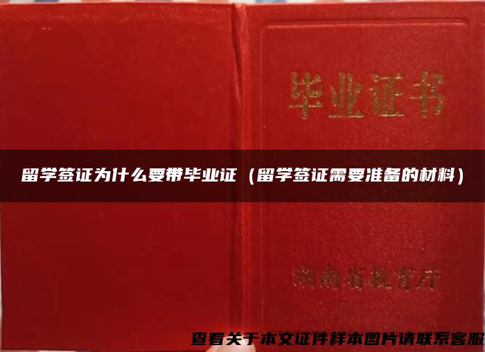 留学签证为什么要带毕业证（留学签证需要准备的材料）