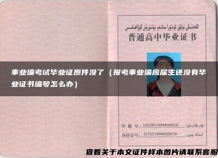 事业编考试毕业证原件没了（报考事业编应届生还没有毕业证书编号怎么办）