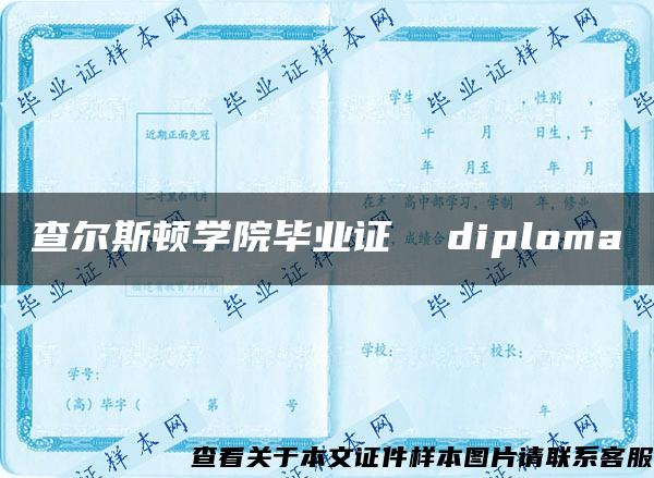 查尔斯顿学院毕业证  diploma