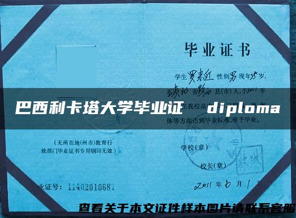 巴西利卡塔大学毕业证  diploma