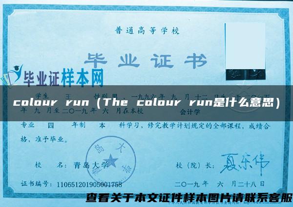 colour run（The colour run是什么意思）