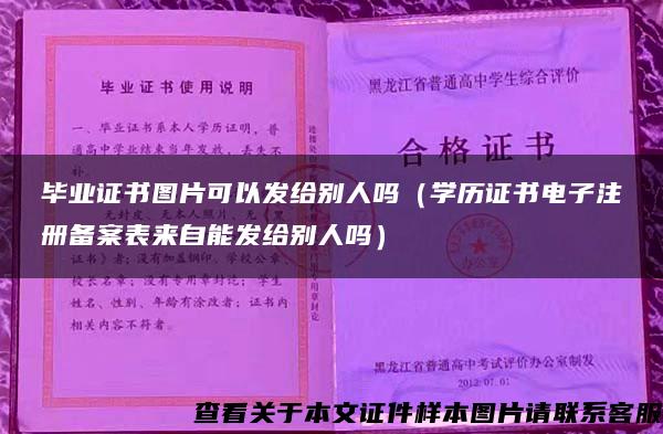 毕业证书图片可以发给别人吗（学历证书电子注册备案表来自能发给别人吗）