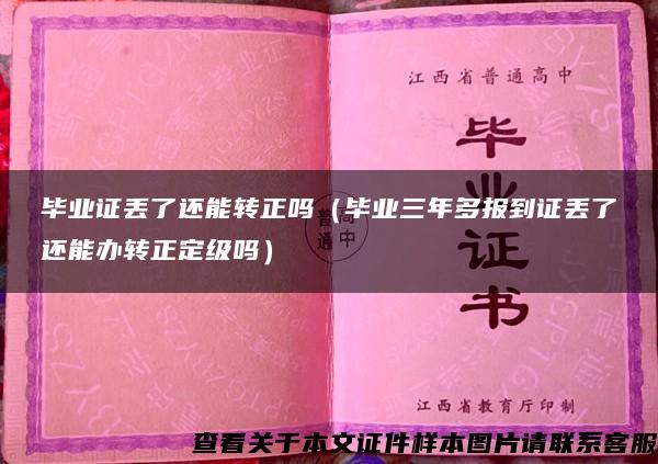 毕业证丢了还能转正吗（毕业三年多报到证丢了还能办转正定级吗）