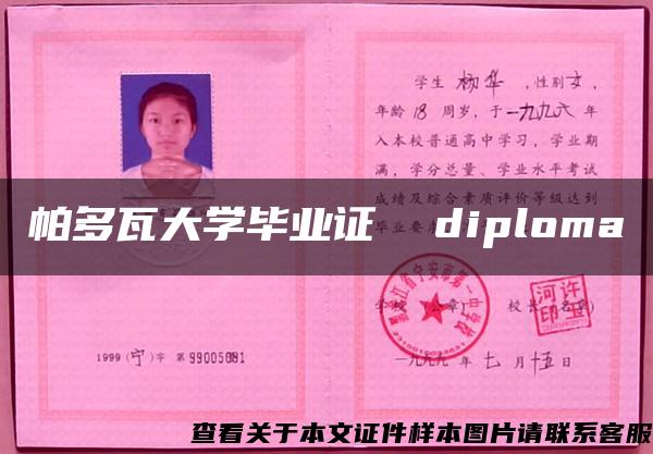 帕多瓦大学毕业证  diploma