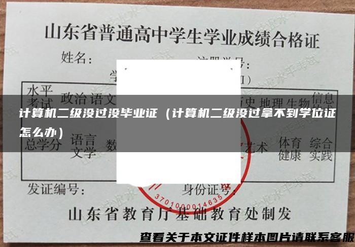 计算机二级没过没毕业证（计算机二级没过拿不到学位证怎么办）