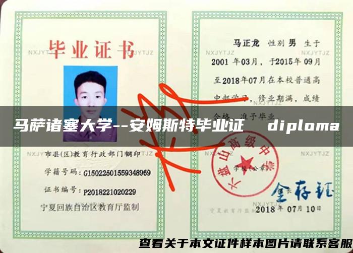 马萨诸塞大学--安姆斯特毕业证  diploma