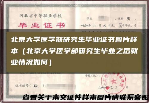 北京大学医学部研究生毕业证书图片样本（北京大学医学部研究生毕业之后就业情况如何）