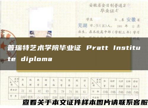 普瑞特艺术学院毕业证 Pratt Institute diploma