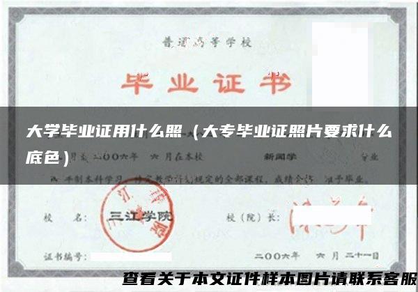 大学毕业证用什么照（大专毕业证照片要求什么底色）