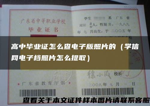 高中毕业证怎么查电子版照片的（学信网电子档照片怎么提取）