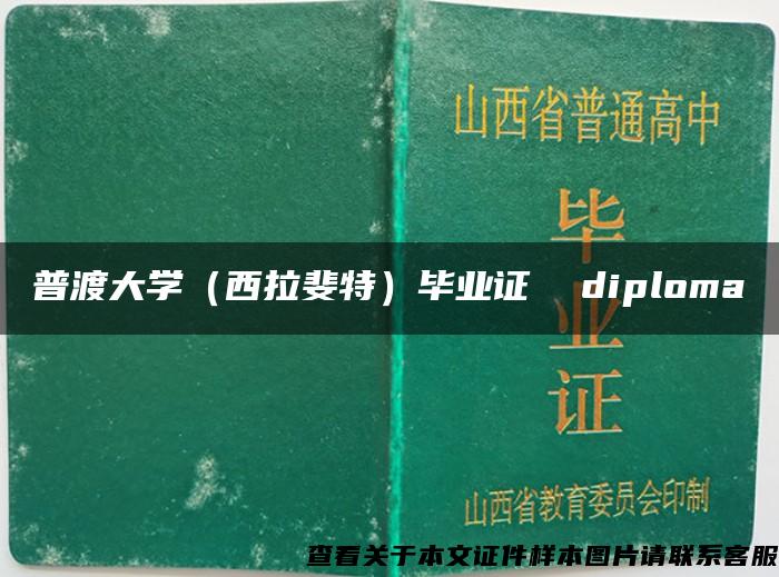 普渡大学（西拉斐特）毕业证  diploma