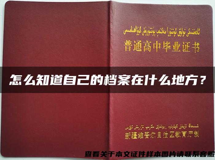 怎么知道自己的档案在什么地方？