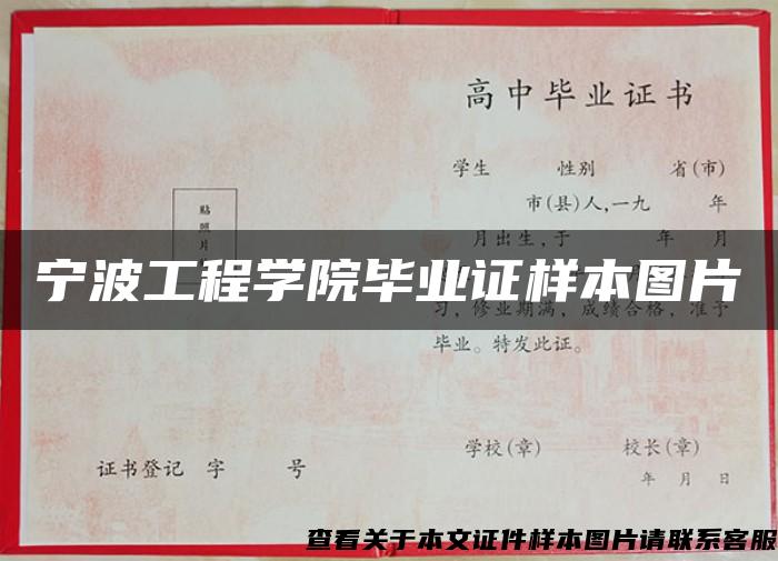 宁波工程学院毕业证样本图片