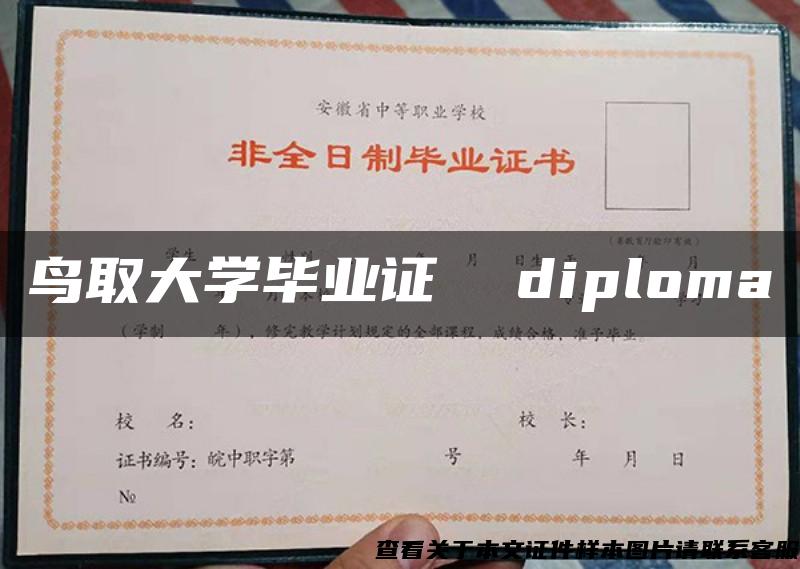 鸟取大学毕业证  diploma