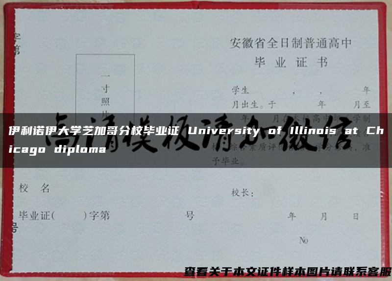 伊利诺伊大学芝加哥分校毕业证 University of Illinois at Chicago diploma