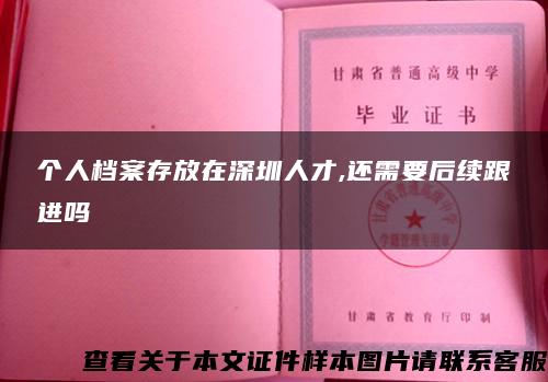 个人档案存放在深圳人才,还需要后续跟进吗