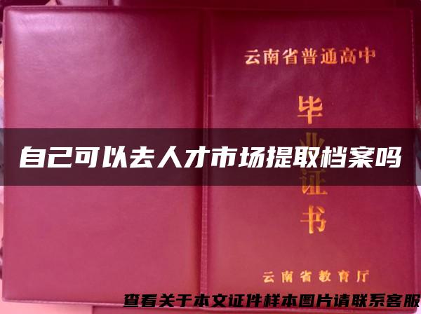 自己可以去人才市场提取档案吗