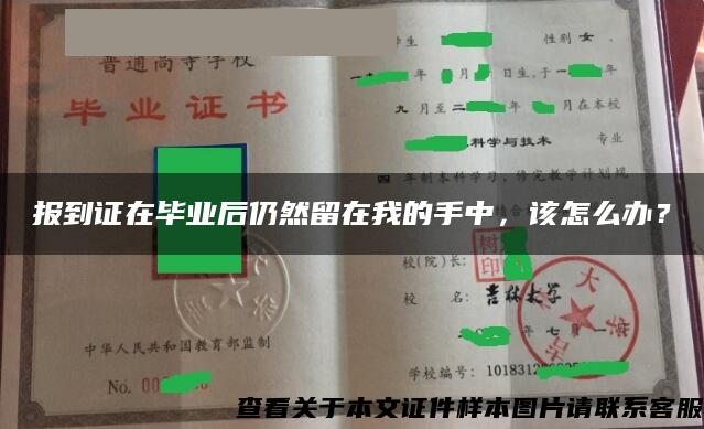 报到证在毕业后仍然留在我的手中，该怎么办？