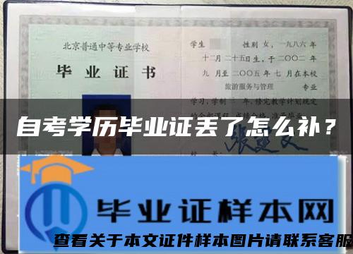 自考学历毕业证丢了怎么补？