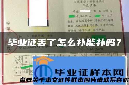 毕业证丢了怎么补能补吗？