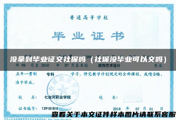 没拿到毕业证交社保吗（社保没毕业可以交吗）