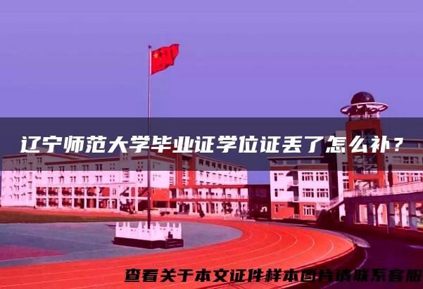 辽宁师范大学毕业证学位证丢了怎么补？