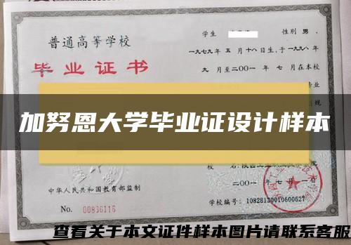 加努恩大学毕业证设计样本