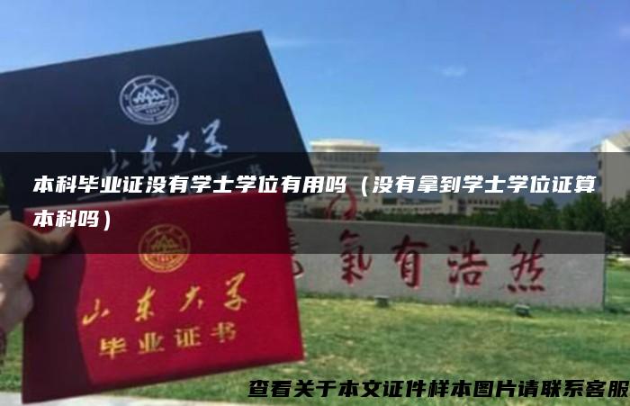 本科毕业证没有学士学位有用吗（没有拿到学士学位证算本科吗）