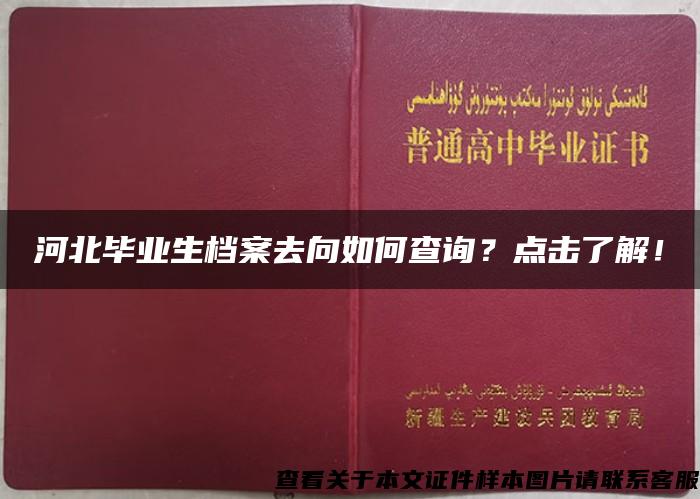 河北毕业生档案去向如何查询？点击了解！