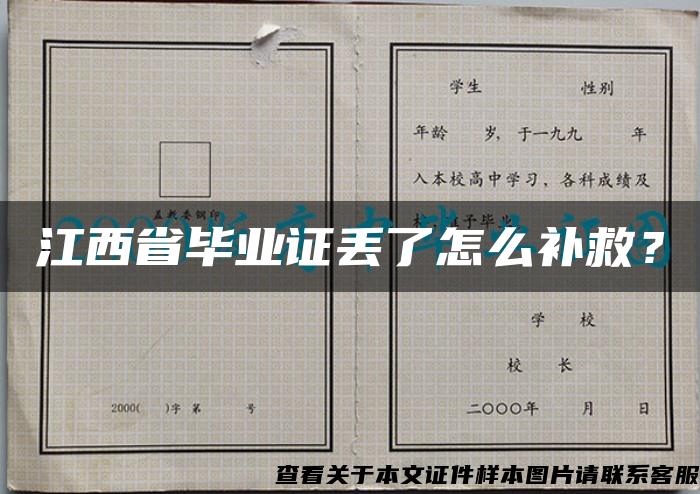 江西省毕业证丢了怎么补救？