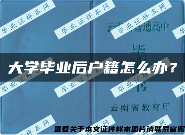 大学毕业后户籍怎么办？