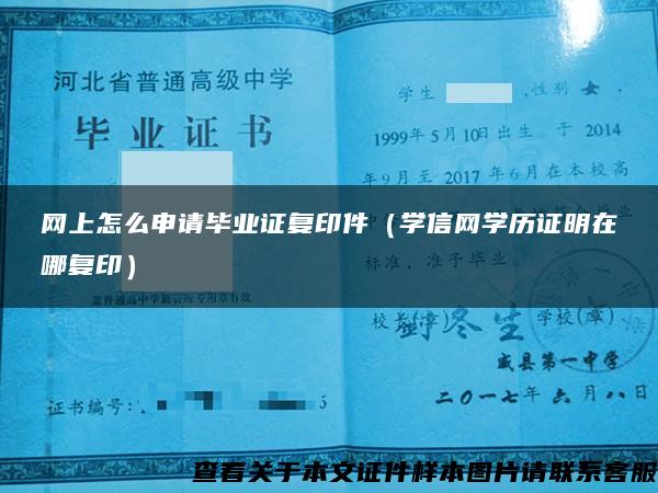 网上怎么申请毕业证复印件（学信网学历证明在哪复印）