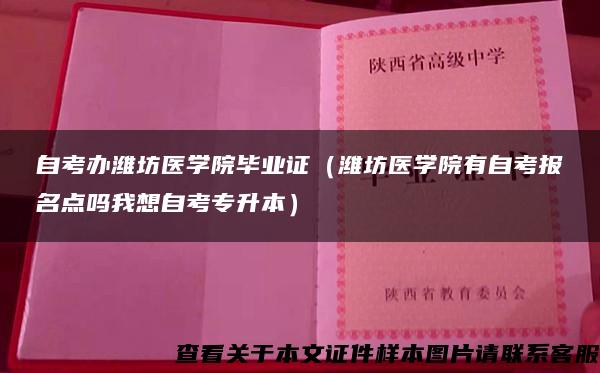 自考办潍坊医学院毕业证（潍坊医学院有自考报名点吗我想自考专升本）