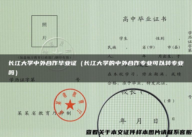 长江大学中外合作毕业证（长江大学的中外合作专业可以转专业吗）