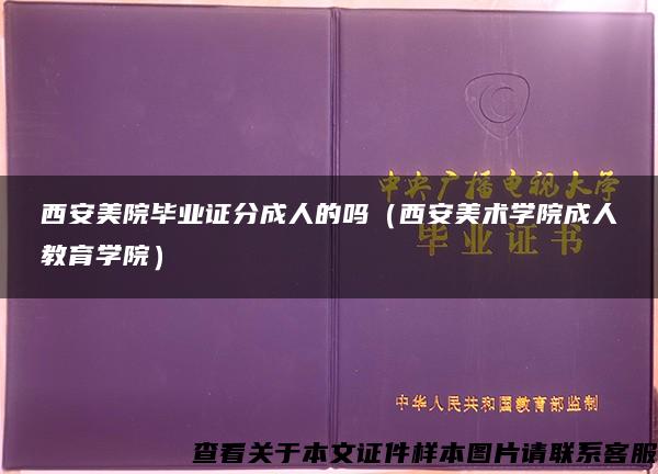 西安美院毕业证分成人的吗（西安美术学院成人教育学院）