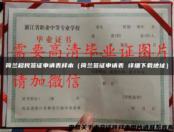 荷兰移民签证申请表样本（荷兰签证申请表 详细下载地址）