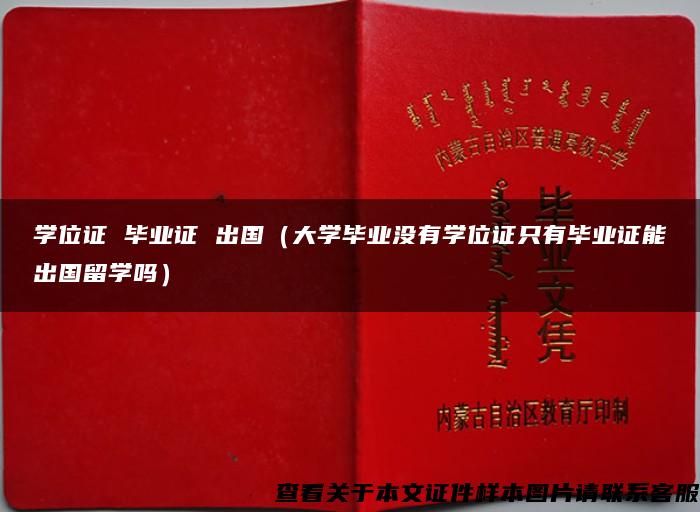 学位证 毕业证 出国（大学毕业没有学位证只有毕业证能出国留学吗）