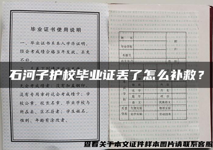 石河子护校毕业证丢了怎么补救？