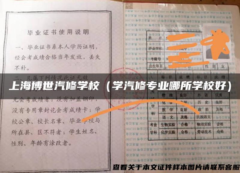 上海博世汽修学校（学汽修专业哪所学校好）