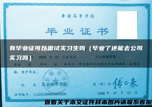 有毕业证可以面试实习生吗（毕业了还能去公司实习吗）