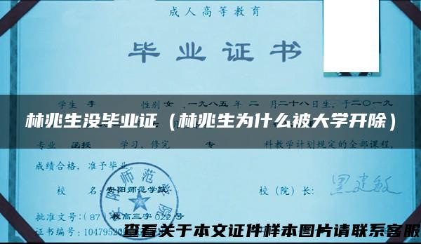 林兆生没毕业证（林兆生为什么被大学开除）