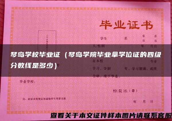 琴岛学校毕业证（琴岛学院毕业拿学位证的四级分数线是多少）