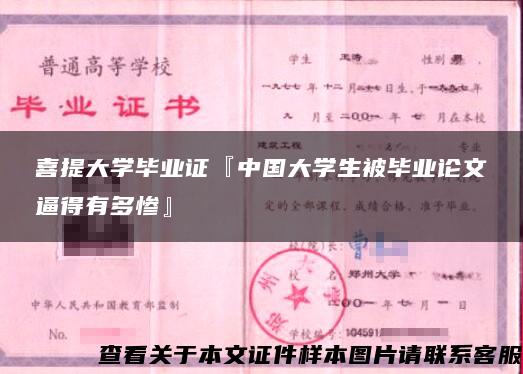 喜提大学毕业证『中国大学生被毕业论文逼得有多惨』