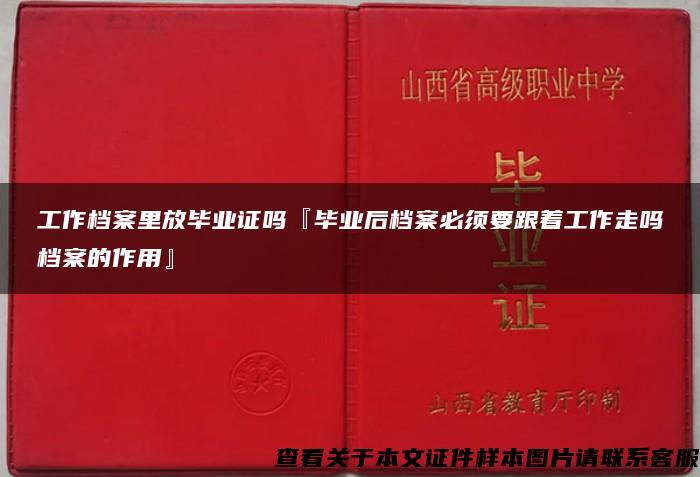 工作档案里放毕业证吗『毕业后档案必须要跟着工作走吗档案的作用』